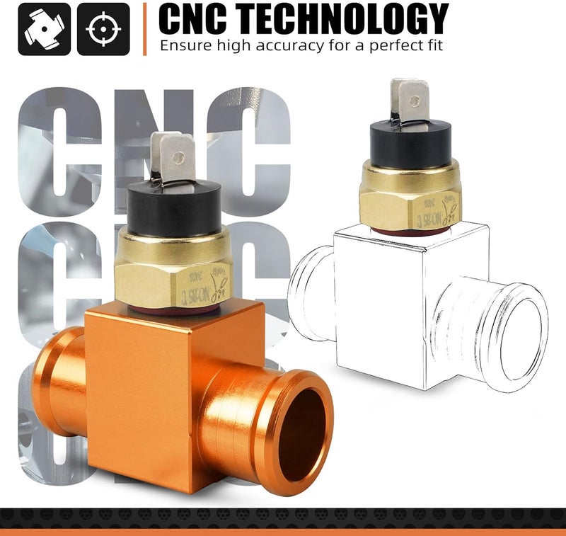 NICECNC Orange M14x1,5 Temperature Switch Radiator Fan Compatible with KTM 125-530 EXC EXCF XC XCF XCW SX SXF Compatible with GASGAS 125-300CC EC 2T/4T XC See Fitment - Image 5